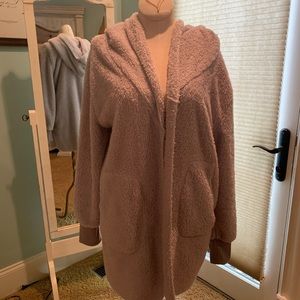 Grey fleece hoodie
